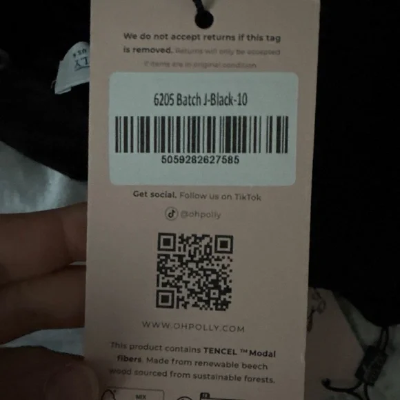 Oh Polly Mid-Rise Straight Leg Trousers in Black 6 - Picture 4 of 4